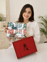 His & Her Towel Gift Set - Handblock Printed Towels - 2 Bath + 4 Hand Towels in 2 designs