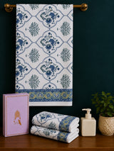 Gift Set - Handblock Printed Towels - 1 Bath + 2 Hand Towels