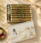 Gift Box with Banarasi Zari Table Runner, Set Of 6 Mats, 6 coaster