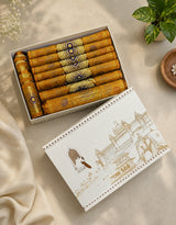 Gift Box with Banarasi Zari Table Runner, Set Of 6 Mats, 6 coaster