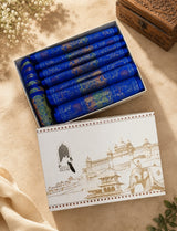 Gift Box with Banarasi Zari Table Runner, Set Of 6 Mats, 6 coaster