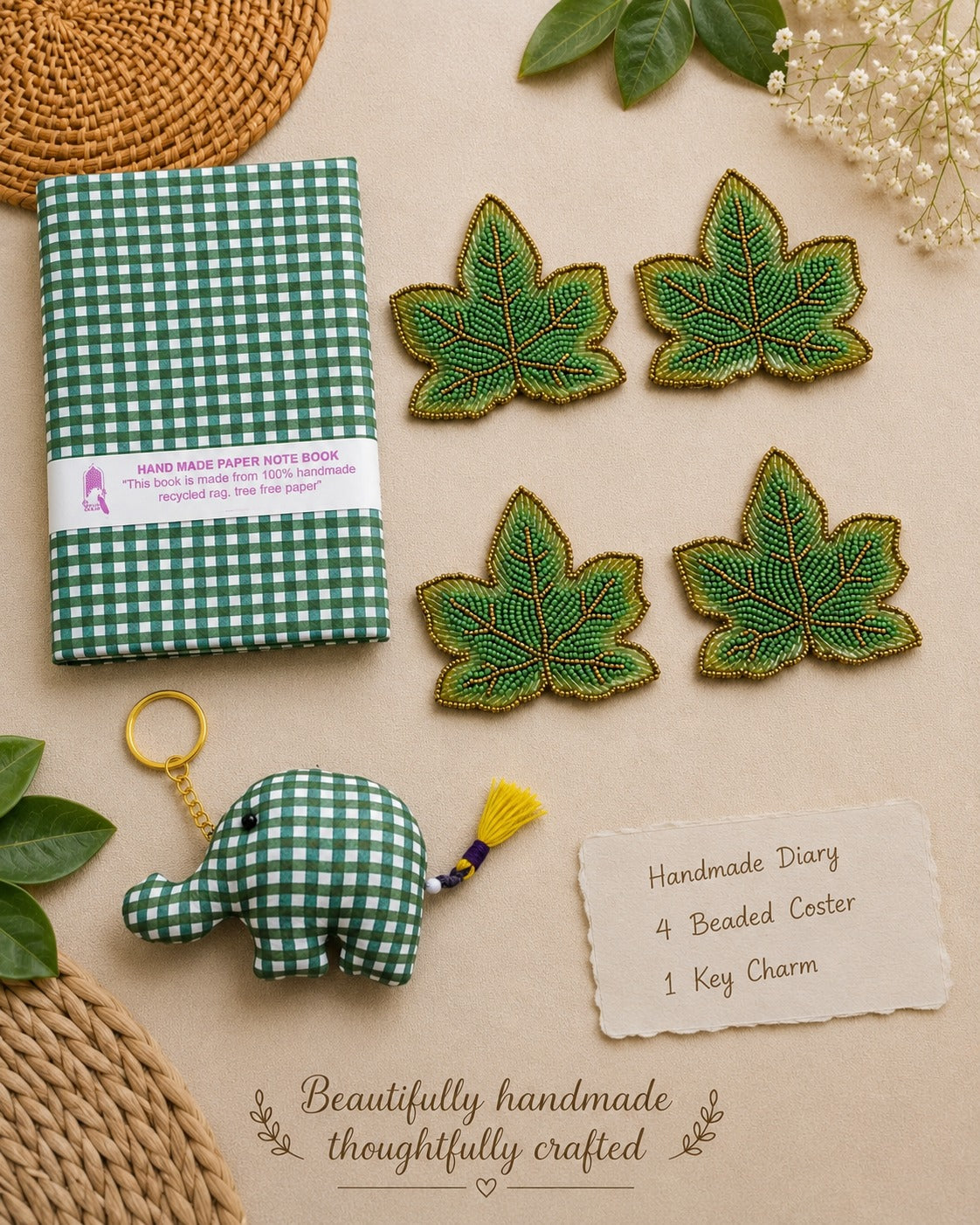 Premium Gulab Gift Box – Keychain, Coasters & Diary Set