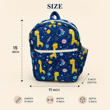 Handblock Printed Cotton Kids’ School Backpack with Front Zip Pocket
