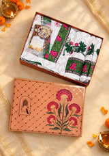 Diwali Self Care Gift Box – 1 Unisex Bathrobe, 1 Bath Towel, 2 hand Towels, Rose Petals & Orange Bath Salt (250g)