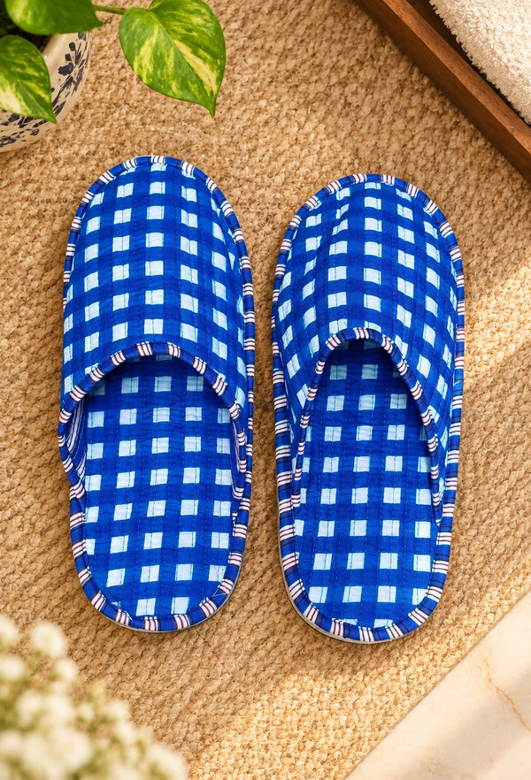 Home Wear Soft Fabric Fabric Slippers For Adults with Rubber Sole | Free Size