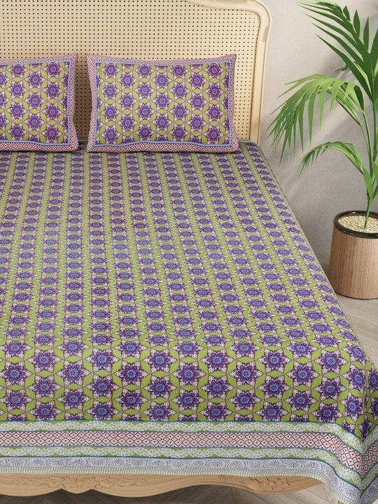 Double King Bedsheet with 2 Pillow Covers-3