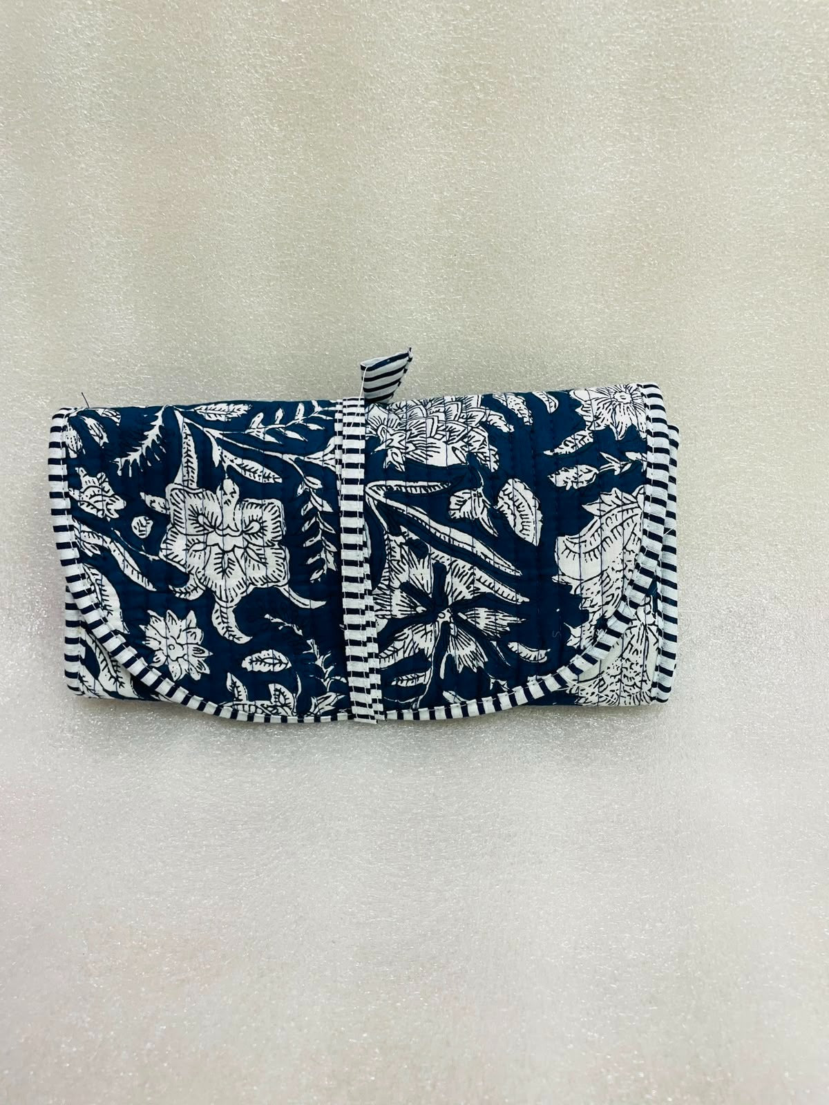 Handcrafted Travel Jewelry Organizer Roll | Artisan Fabric Jewelry Pouch
