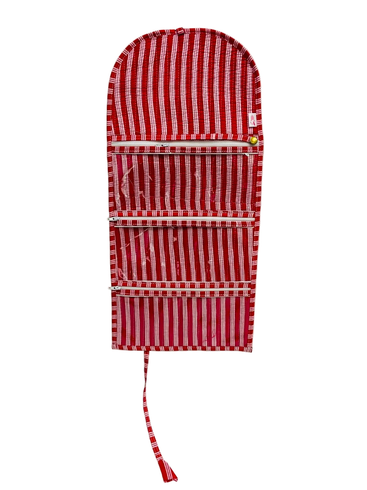 Handcrafted Travel Jewelry Organizer Roll | Artisan Fabric Jewelry Pouch