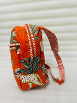 Handcrafted Quilted Cotton One Strap Backpack - 12x9.5x4.5 Inches