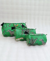 Set of 3 cosmetic bag/pouches with waterproof lining