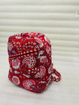 Handcrafted Quilted Cotton One Strap Backpack - 12x9.5x4.5 Inches