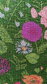 Handblock Printed Quilted Tote Bag without zip/button 17x18x 6 inches