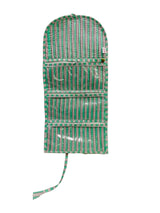 Handcrafted Travel Jewelry Organizer Roll | Artisan Fabric Jewelry Pouch