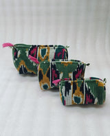 Set of 3 cosmetic bag/pouches