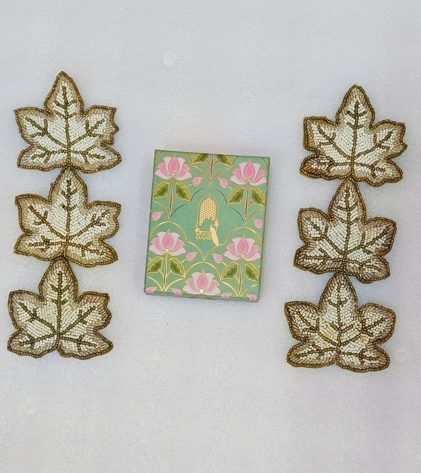 Diwali Gift Box – Set of 6 Handcrafted Beaded Coasters