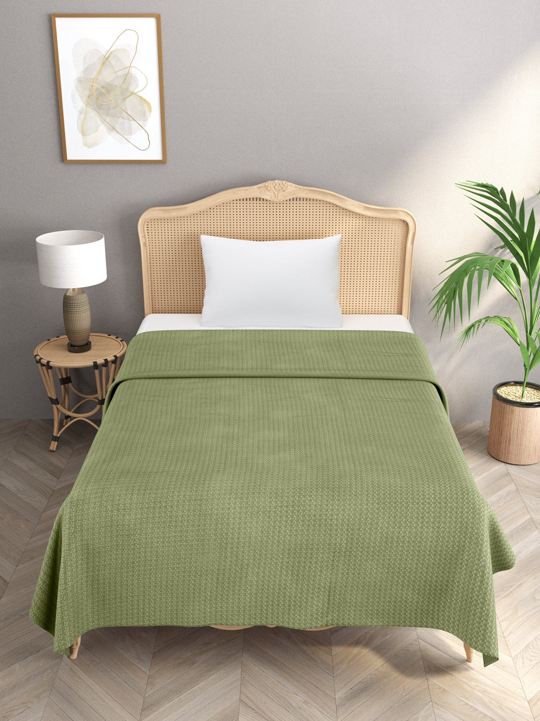 Premium Knitted Cotton Single Bed Cover / Dohar