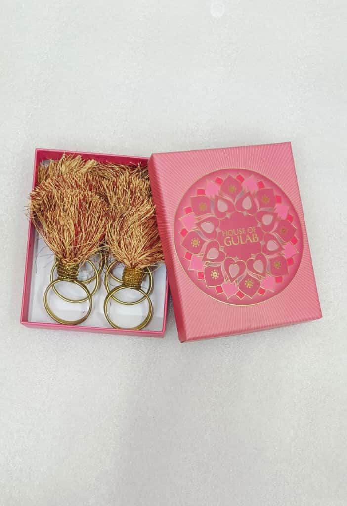 Handcrafted Fancy Beaded Napkin Ring Set of 6 – Perfect for Dining & Parties