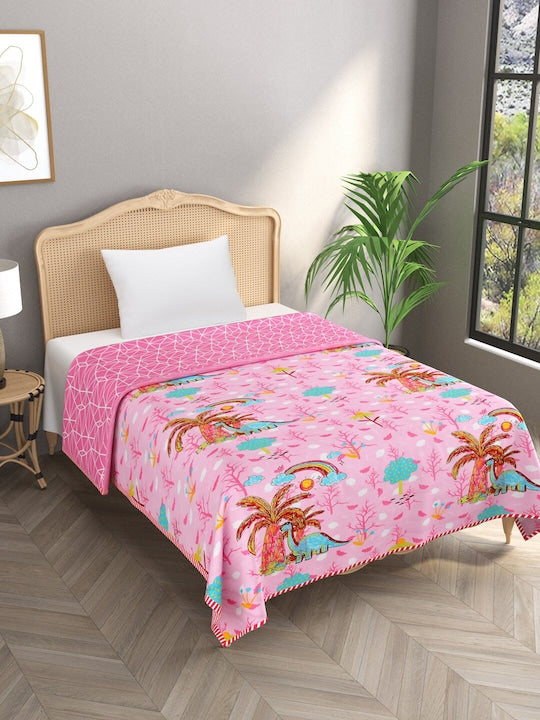 60X90 Inches Reversible Kids Print Cotton Dohar-09