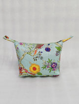 Quilted Block Printed Hobo Pouch with Zip closure and Snap Button