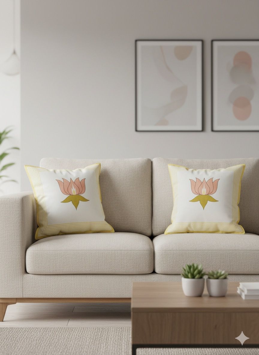 Set of 2 Cotton Cushion Covers