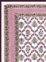 Quilted Floral Printed Reversible Bedcover with 2 Pillow Covers