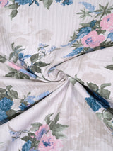 Quilted Floral Printed Reversible Bedcover with 2 Pillow Covers
