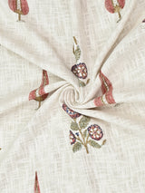 Handblock printed Jute Cotton Bedcover - Double King with 2 Pillow Covers
