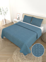 Premium Slub Cotton Bed Cover with 2 Pillow Covers