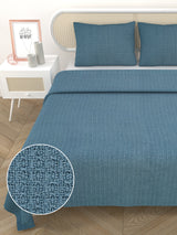 Premium Slub Cotton Bed Cover with 2 Pillow Covers