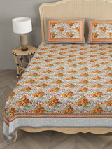 Super King Cotton Bedsheet with 2 Pillow Covers