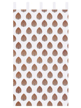 Set of 2 Cotton Handblock Printed Cotton Door Curtain - 7X5 feet