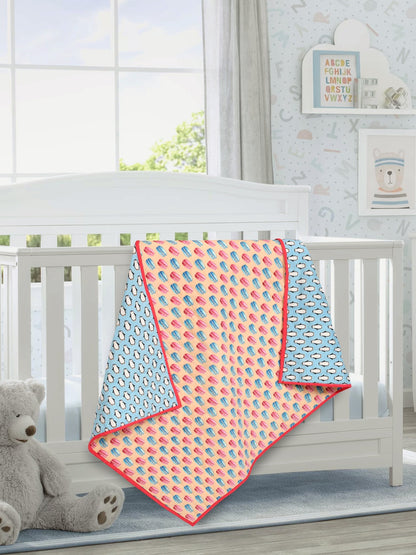 Cotton Reversible Kids Dohar/AC Blanket - 40X60 Inches