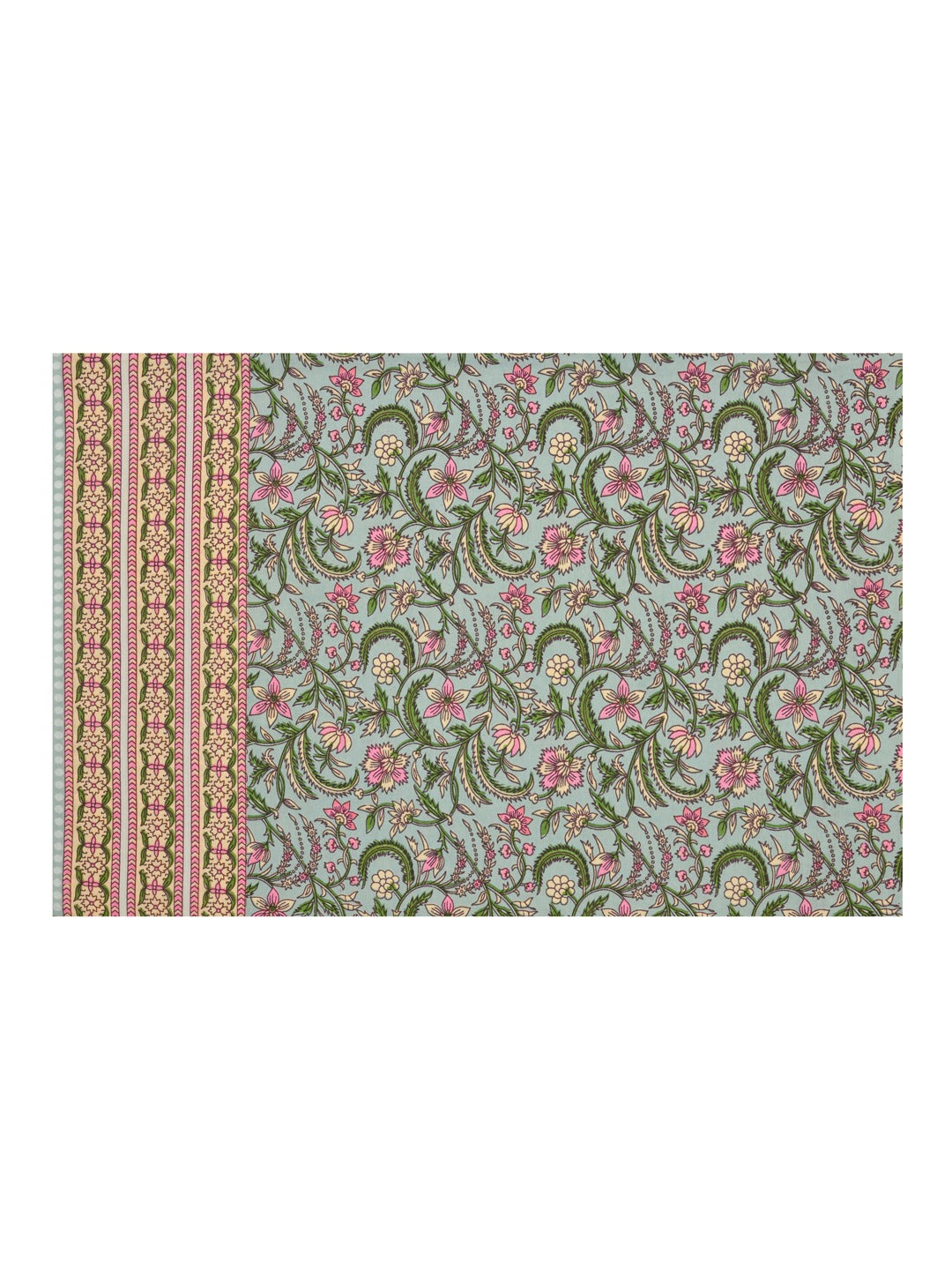 Green  Double King Bedsheet with 2 Pillow Covers