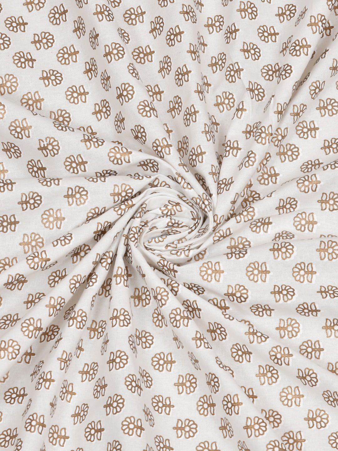 Double King Bedsheet with 2 Pillow Covers with Gold print