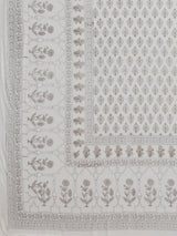 Double King Bedsheet with 2 Pillow Covers with Gold prints