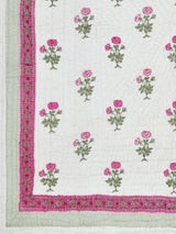 Handblock Printed Double Bed Quilt 380 GSM American Cotton Filling