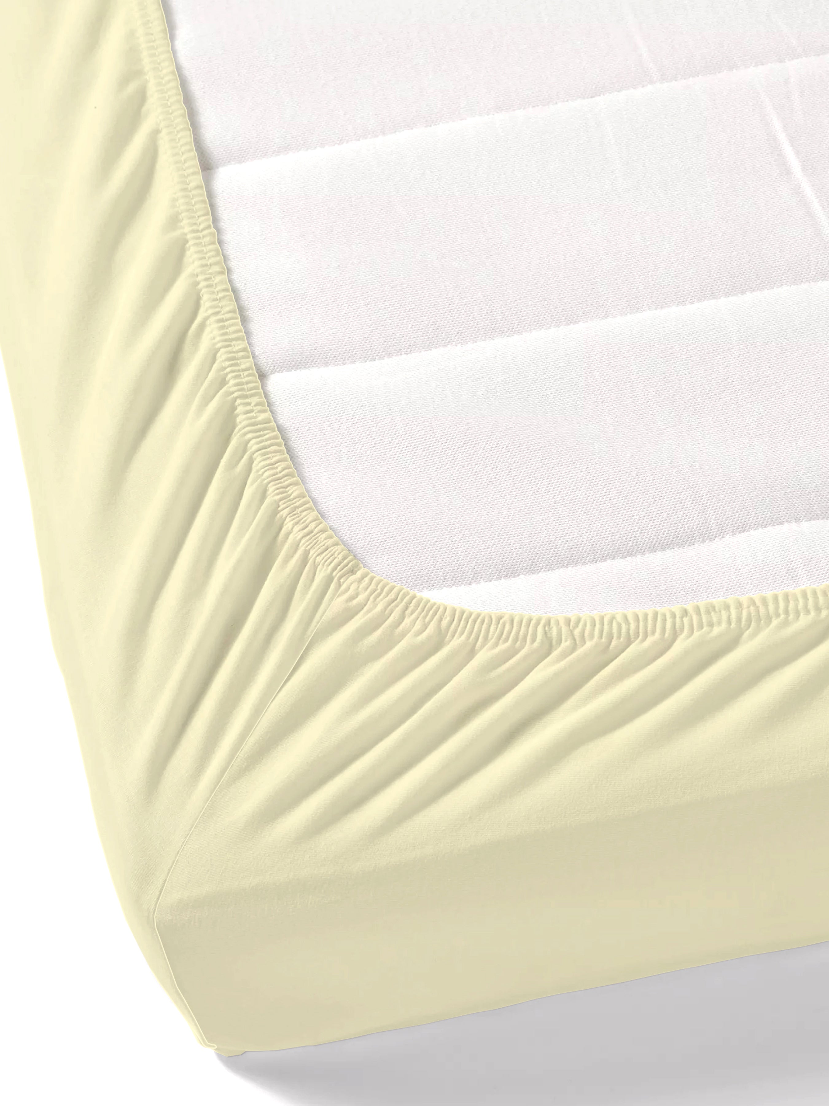 Premium Cotton Fitted Bedsheet (90x108 Inch) – Plain Design with 2 Printed Pillow Covers