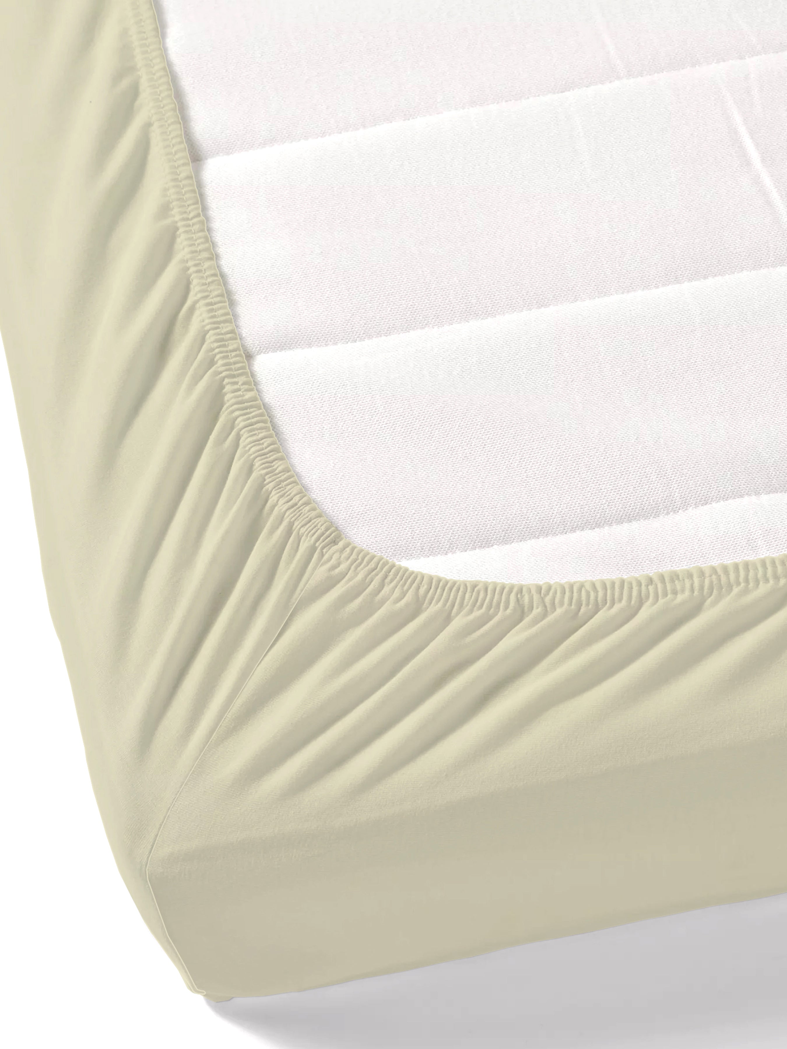 Premium Cotton Fitted Bedsheet (90x108 Inch) – Plain Design with 2 Printed Pillow Covers