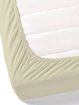 Premium Cotton Fitted Bedsheet (90x108 Inch) – Plain Design with 2 Printed Pillow Covers