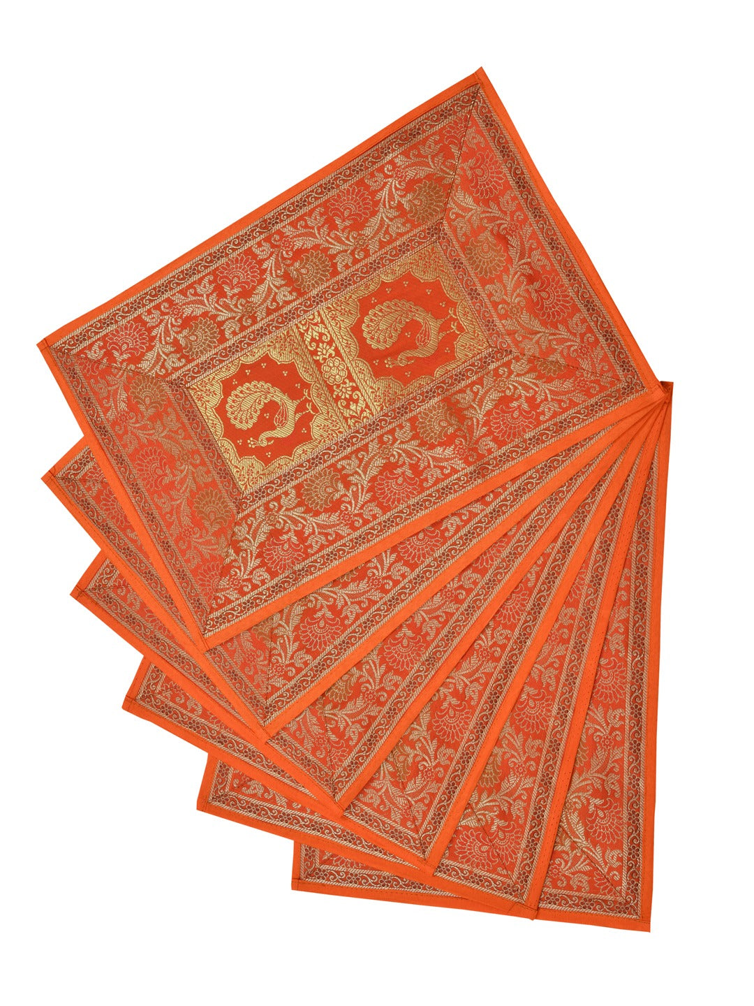 Banarasi Zari Set of 6 Placemats with 6 Coasters