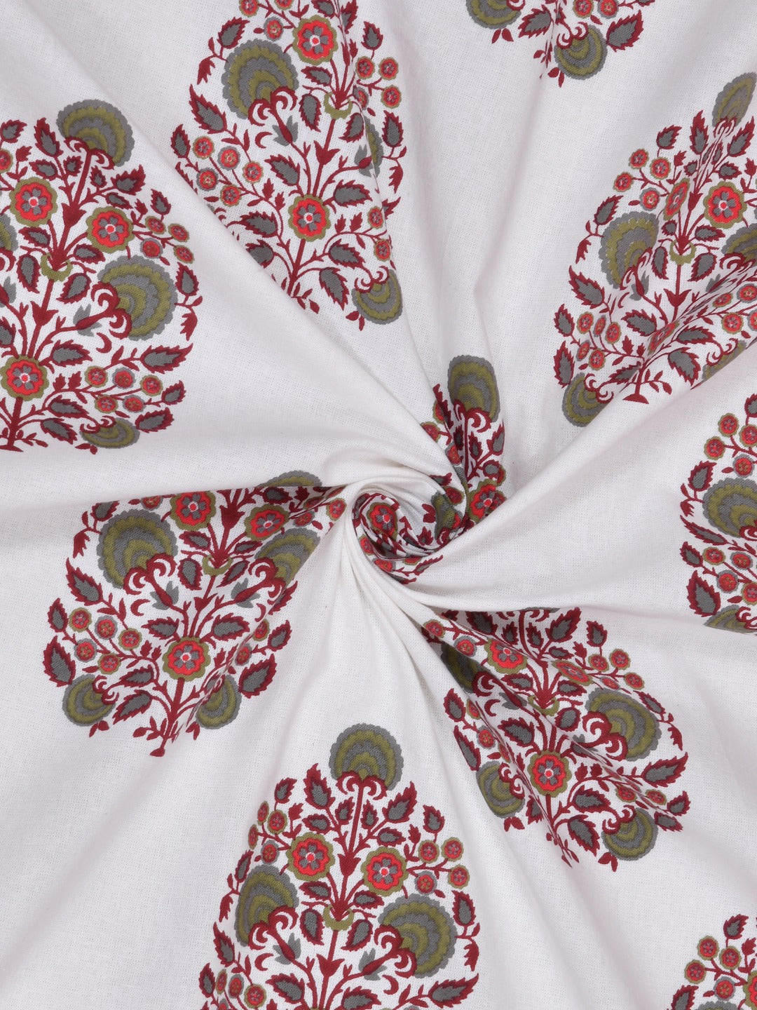 Set of 2 Cotton Handblock Printed Cotton Door Curtain - 7X5 Feet