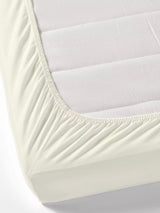 Premium Cotton Fitted Bedsheet (90x108 Inch) – Plain Design with 2 Printed Pillow Covers