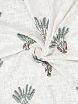 Handblock printed Jute Cotton Bedcover - Double King with 2 Pillow Covers