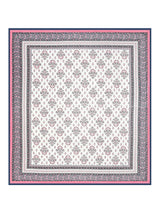 Quilted Floral Printed Reversible Bedcover with 2 Pillow Covers
