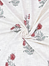 Handblock printed Jute Cotton Bedcover - Double King with 2 Pillow Covers