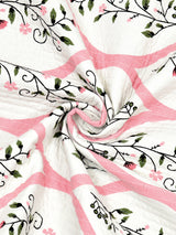 Quilted Floral Printed Reversible Bedcover with 2 Pillow Covers