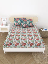 Double King Bedsheet with 2 Pillow Covers