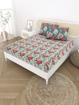 Double King Bedsheet with 2 Pillow Covers