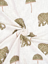Handblock printed Jute Cotton Bedcover - Double King with 2 Pillow Covers