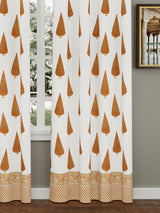 Set of 2 Cotton Handblock Printed Cotton Long Door Curtain - 8.5X5 feet